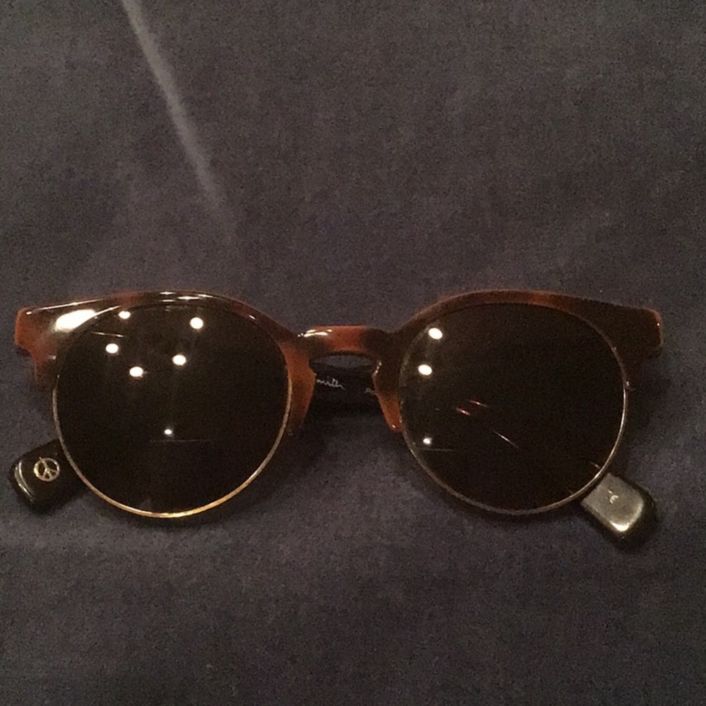 Paul Smith Sun glasses, polarized, brown with red, made in Italy